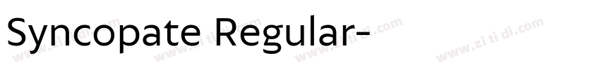 Syncopate Regular字体转换